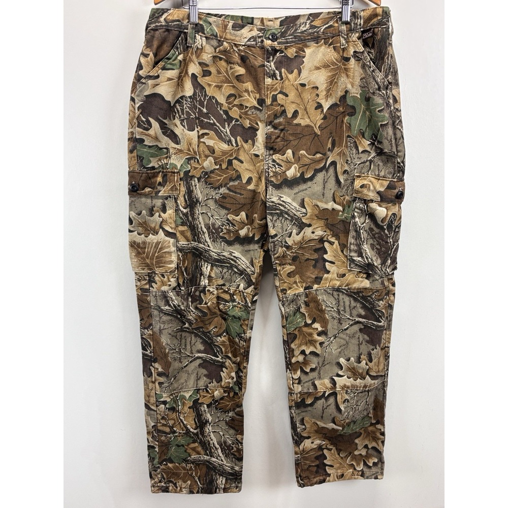 Vtg Walls Outdoor Camo Cargo Pants Sz X-Large 38x31 Made In USA Double Knee Men